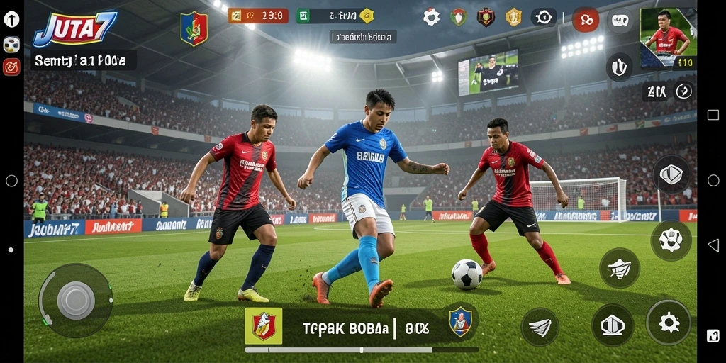 Tampilan gameplay JUTA7 yang menegangkan saat beraksi di lapangan.