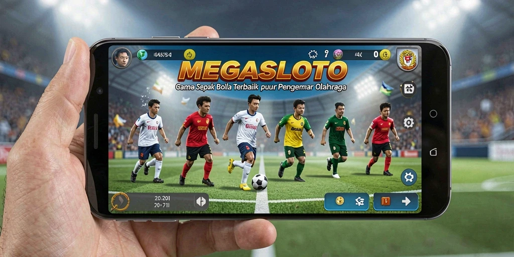Tampilan gameplay MEGASLOTO yang mendebarkan saat pertandingan sepak bola.