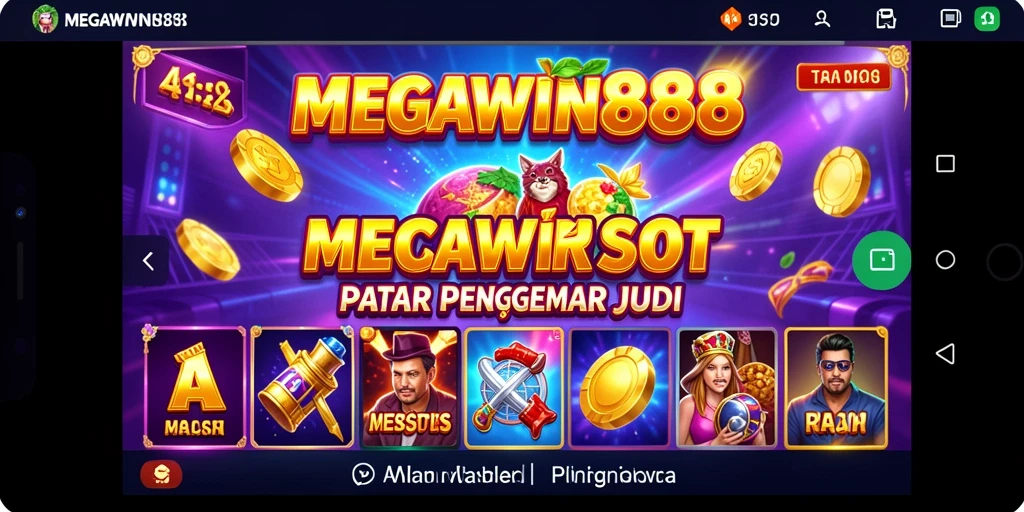 Tangkapan layar MEGAWIN888 menampilkan gameplay slot yang mengasyikkan.