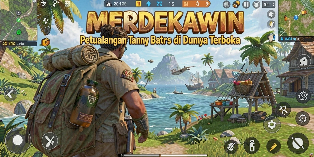 Tangkapan layar menunjukkan gameplay Open World yang seru dalam MERDEKAWIN.