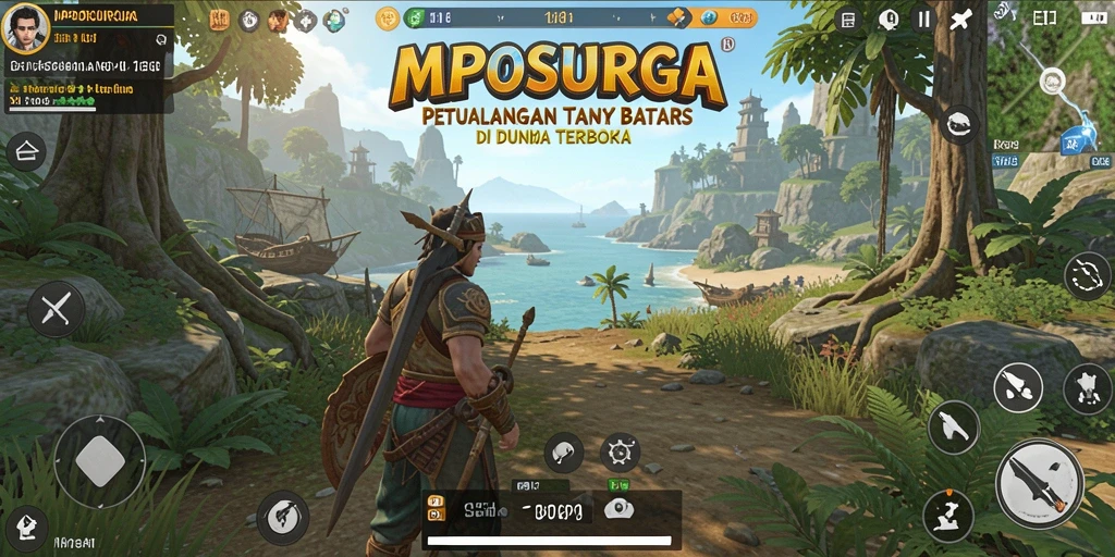 Tampilan gameplay MPOSURGA dengan eksplorasi dunia terbuka yang mengesankan.