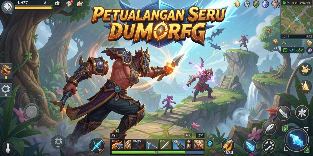 Tampilan gameplay UH77 yang menakjubkan di dunia MMORPG.